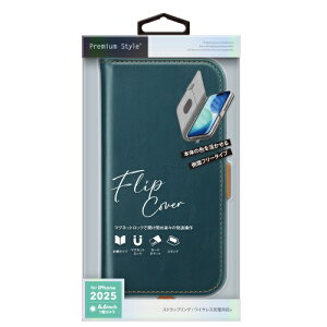 PGA�b�s�[�W�[�G�[ iPhone Air �p �t���b�v�J�o�[ Premium Style �u���[ PG-25CFP01BL