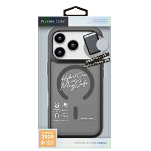 PGA�b�s�[�W�[�G�[ iPhone 17 Pro Max�p MagSafe�Ή� �n�C�u���b�h�P�[�X�@�u���b�N Premium Style �u���b�N PG-25DMH01BK