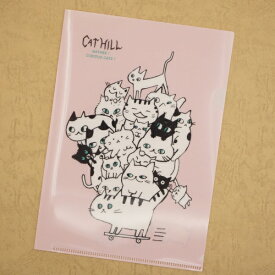 木野瀬印刷 キャットヒル クリアファイルA5 ピンク ACF-02052