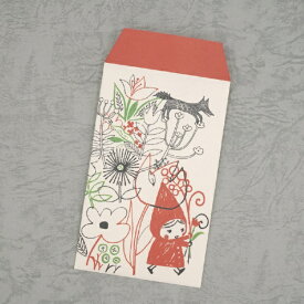 木野瀬印刷 赤ずきん ポチ袋 小 花束を PB-01097