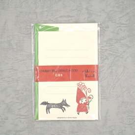 木野瀬印刷 赤ずきん ミニレターセット 花束を ML-01024