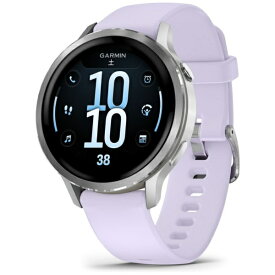 GARMIN｜ガーミン スマートウォッチ Venu 4（ヴェニュー4）41mm AMOLEDディスプレイ【心電図（ECG）アプリ】 Silver / Periwinkle 010-03013-31【Suica対応】