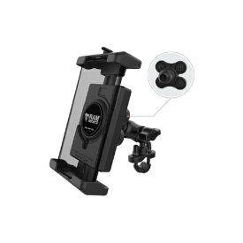 ラムマウント｜RAM MOUNTS クイックグリッププロ クレイドルホルダー(L)＆U字クランプベースセット(ショートアーム) Φ12.7-31.75mm対応 防振ダンパー 1インチボール 【Vibe-Safe】 RAM-B-149Z-A-PD7VU