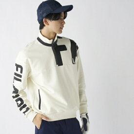 フィラゴルフ｜FILA GOLF メンズ ジップアッププルオーバー オフホワイト 785563 [メンズ /Lサイズ]【返品交換不可】
