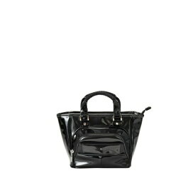 トミーヒルフィガー｜Tommy Hilfiger ラウンドバッグ エナメルスポーツ ブラック THMG5FT1 [W22×D11×H10cm]