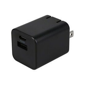 OWLTECH｜オウルテック AC充電器 PowerDelivery20W出力対応 GaN採用 USB Type-C×1 USB Type-A×1 ブラック OWL-APD20C1A1G-BK [2ポート /USB Power Delivery対応 /Smart IC対応 /GaN(窒化ガリウム) 採用]