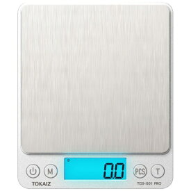 TOKAIZ｜トカイズ キッチンスケール 0.1g 3kg 【正確な計量を追求 地域設定機能搭載】 デジタルスケール クッキングスケール 電子はかり はかり 計量器 製菓 料理 郵便物 電池式 コンパクト シルバー TDS-001 PRO