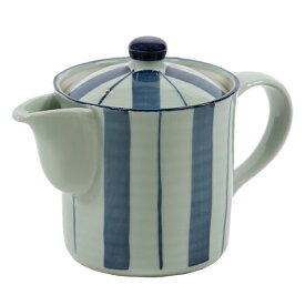 リビング 切立ポット 400ml 染十草 茶こし付き 急須 ポット ティーポット 陶器