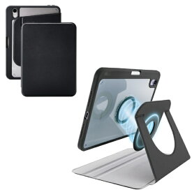 ELECOM｜エレコム iPad mini（A17 Pro / 第6世代）用 フラップケース 360度回転 背面クリア 2アングル スリープ ブラック TB-A25SMG360BK