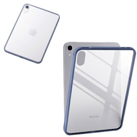 ELECOM｜エレコム iPad mini（A17 Pro / 第6世代）用 フラップケース ハイブリッド背面クリア ブルーグレー TB-A25STSLOBG