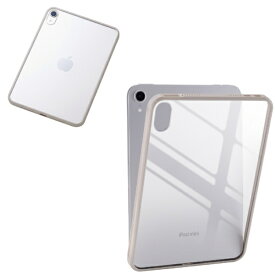 ELECOM｜エレコム iPad mini（A17 Pro / 第6世代）用 フラップケース ハイブリッド背面クリア グレージュ TB-A25STSLOGB
