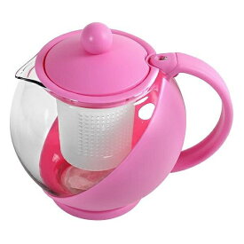リビング ティーポット 750ml COLORED 茶こし付き ガラス製 急須 ピンク