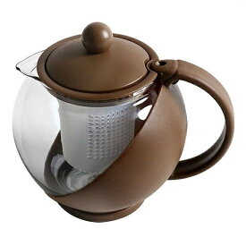 リビング ティーポット 750ml COLORED 茶こし付き ガラス製 急須 ブラウン