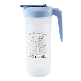 リビング ピッチャー 1.3L 冷水筒 ワンプッシュ ウォータージャグ 水差し プラスチック製 ポーラーベア