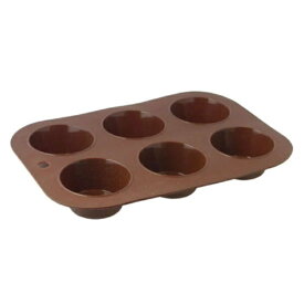リビング マフィン型 26cm シリコン製 ピンク ブラウン