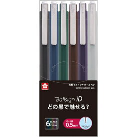 サクラクレパス｜SAKURA COLOR PRODUCT 水性ゲルボールペン ボールサインiDシングル 0.5mm 6色セット GBR405-6