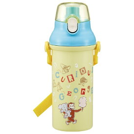 Skater｜スケーター おさるのジョージ／アルファベッド　直飲プラワンタッチボトル480ml PSB5SAN