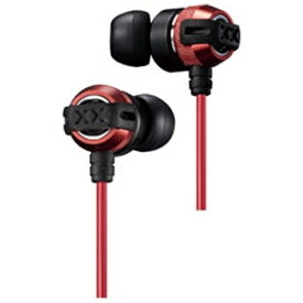 JVC｜ジェイブイシー イヤホン カナル型 HA-FX33X-R レッド [φ3.5mm ミニプラグ][HAFX33XR]