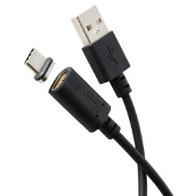 ELECOM｜エレコム マグネット 充電ケーブル USB-C USB-A 15W 着脱式コネクタ ブレーカー内蔵 1m ブラック MPA-ACMA10BK