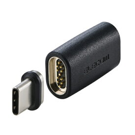 ELECOM｜エレコム USB Type-Cアダプタ 着脱式マグネット ストレート 最大100W ブレーカー搭載 ブラック マグネット脱着式 ブラック MPA-CMAADBK