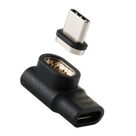 ELECOM｜エレコム USB Type-Cアダプタ 着脱式マグネット L字 最大100W ブレーカー搭載 ブラック マグネット脱着式 /L型 ブラック MPA-CMAADLBK