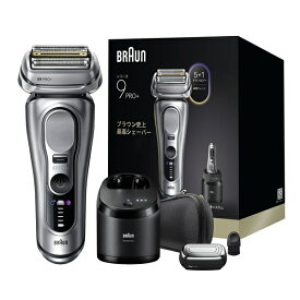 【エントリーで最大全額ポイント還元｜8/11まで】 BRAUN｜ブラウン 電気シェーバー　シリーズ9Pro+　6in1洗浄機付き・美顔器ヘッド付属モデル 9687CC [4枚刃 /AC100V-240V]【rb_makerA】