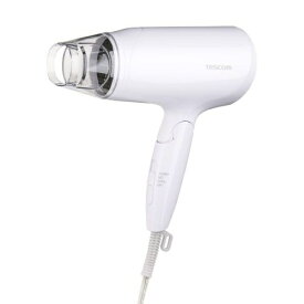 TESCOM｜テスコム ドライヤー 大風量 速乾 マイナスイオン 軽量 折りたたみ式 ヘアドライヤー ホワイト TD260B-W