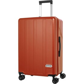 OUTDOOR PRODUCTS｜アウトドアプロダクツ スーツケース ファスナータイプ 旅行日数目安： 1週間 71L TSAロック搭載 内装仕切り付き フットストッパー付き 預け入れ無料サイズ オレンジ OD-0904-60-OR [TSAロック搭載]