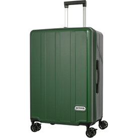 OUTDOOR PRODUCTS｜アウトドアプロダクツ スーツケース ファスナータイプ 旅行日数目安： 1週間 71L TSAロック搭載 内装仕切り付き フットストッパー付き 預け入れ無料サイズ グリーン OD-0904-60-GR [TSAロック搭載]