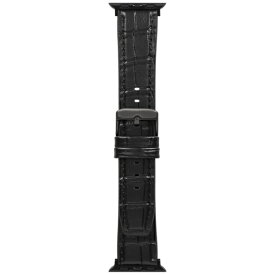 OWLTECH｜オウルテック VORGAL クロコダイルレザーバンド for Apple Watch(38/40/41/42mm) ブラック OWL-AWBSVRG02-BK