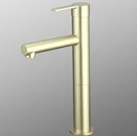 KVK｜ケーブイケー シングル混合栓 ロングボディ サテンゴールド サテンゴールド MSL190DLESG [ワンホール]