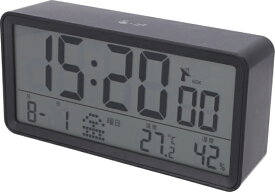 不二貿易｜Fuji Boeki 電波デジタル置時計 ラージ ブラック 60693