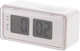 不二貿易｜Fuji Boeki 電波デジタル置時計 レトロポップ ホワイト 60694