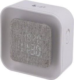 不二貿易｜Fuji Boeki デジタル置時計 ファブリックサーフェス ホワイト 60699