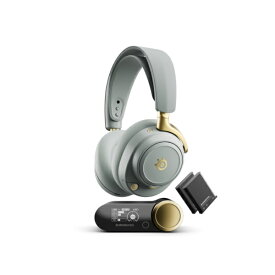 SteelSeries｜スティールシリーズ ゲーミングヘッドセット Arctis Nova Elite(ハイレゾ対応) Sage & Gold 61663 [ワイヤレス（Bluetooth＋USB） /両耳 /ヘッドバンドタイプ]