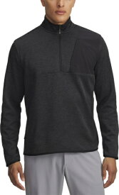 アンダーアーマー｜UNDER ARMOUR メンズ ドライブ セーターフリース 1/2ジップ ジャケット Black × Anthracite × Black 6005671 [メンズ /LGサイズ]【返品交換不可】