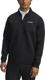 アンダーアーマー｜UNDER ARMOUR メンズ ドライブプロ ハイブリッド 1/2ジップ ジャケット Black×Black 6005666 [メンズ /XLサイズ]【返品交換不可】