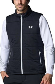 アンダーアーマー｜UNDER ARMOUR メンズ ドライブ プロ インサレーテッド フルジップ ベスト Black×Black×Halo Gray 6007925 [メンズ /MDサイズ]【返品交換不可】