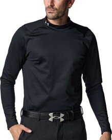 アンダーアーマー｜UNDER ARMOUR メンズ コールドギア インフラレッド フィッティド ロングスリーブ モックネック シャツ Black×Metallic Silver 6007944 [メンズ /XLサイズ]【返品交換不可】
