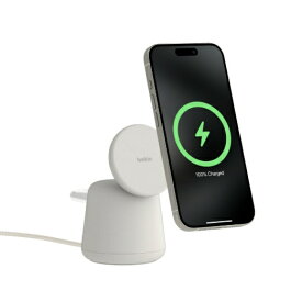 【エントリーで最大2万ポイント当たる｜4/23まで】 BELKIN｜ベルキン BoostCharge Pro Qi2 2-in-1 ワイヤレス充電器 サンド WIZ027btH37 [マルチ型 /Qi2 15W対応]