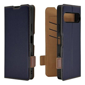 ラスタバナナ｜RastaBanana Xperia 10VII 薄型手帳サイドマグネットケース ネイビー×ブラウン 9230XP107BSMNVB