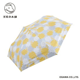 小川｜Ogawa 折りたたみ傘 スリム 河馬印本舗 たんぽぽ（黄檗色/きはだいろ） LDWS-50PM-5 [晴雨兼用傘 /50cm]