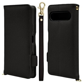 ラスタバナナ｜RastaBanana Xperia 10VII ハンドストラップ付き手帳型ケース ブラック 9231XP107BHSBK