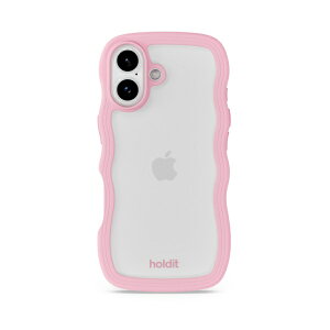 HOLDIT�b�z�[���f�B�b�g iPhone 17 �w�ʃN���A�ϏՌ��P�[�X WavyCase �s���N/Transparent