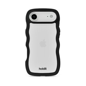 HOLDIT�b�z�[���f�B�b�g iPhone Air �w�ʃN���A�ϏՌ��P�[�X WavyCase �u���b�N/Transparent