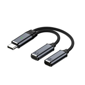 FSC｜エフ・エス・シー 2in1 Type-Cイヤホン変換アダブター グレー FS-CCDACPD-GY