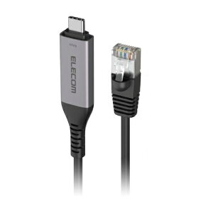 ELECOMbGR USB-C  LAN P[u [LLAN /1m /1GbpsΉ] JeS[6 (Mac/WindowsΉESwitchΉ) ubN LD-CL1G10BK