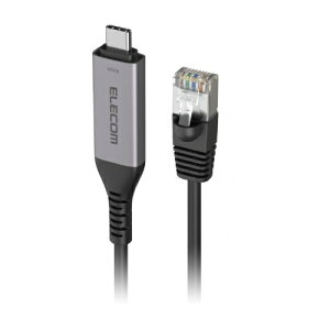 ELECOMbGR USB-C  LAN P[u [LLAN /2m /1GbpsΉ] JeS[6 (Mac/WindowsΉESwitchΉ) ubN LD-CL1G20BK