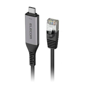 ELECOMbGR USB-C  LAN P[u [LLAN /5m /1GbpsΉ] JeS[6 (Mac/WindowsΉESwitchΉ) ubN LD-CL1G50BK