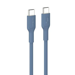 BELKIN�b�x���L�� USB-C �� USB-C�P�[�u�� [�[�d /1.0m /PD60W] �u���[ CAB023fq1MBL [USB-C �� USB-C]